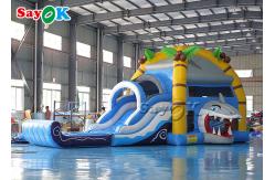 China Shark Themed Inflatable Bounce House Children 'S Playground With Slides supplier