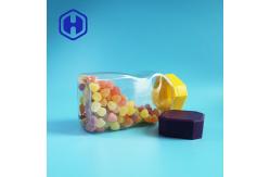 China 820ml Clear Unique Plastic Coffee Jar Packaging With Screw Lids Liner supplier