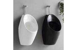 China Matte Black Back Spud Floor Standing Urinal Auto Sensor Flushing supplier