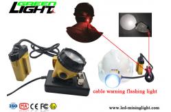 China 25000lux Afety Wire Cap Led Mining Lamp , High Intensity Light Flashing Cap Light supplier