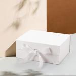 Customized Elegant Magnetic Folding Cardboard Rigid Box Makeup Box With Ribbon