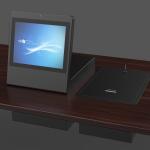 Tabletop Hotel Check In Kiosk Check Out Kiosk With Passport Scanner / Room Key Dispenser for sale
