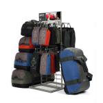 Metal Double Sided Wire Grid Display Racks Backpack Display Stand With Hooks for sale