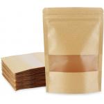 Beef Jerky Kraft Stand Up Pouches Packing Food Customized Zipper for sale