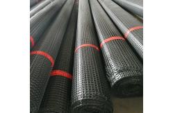 China 40x40mm PP Coated Geogrid Plastic Wire Mesh Biaxial Soil Reinforcement supplier
