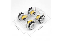 China 4WD Plastic Transparent Wheel Smart Car Chassis Kit For Mecanum supplier