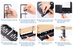 China Under Desk Storage Cable Tray with Adjustable Length and Sturdy Metal Construction supplier