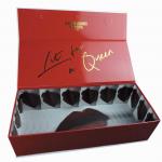 Luxury Retail Lip Gloss Boxes Red Printed Custom Hole Insert for sale