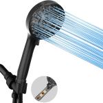 Bathroom 10 Sprays Detachable Matte Black Handheld Shower Head for sale