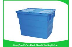 China Durable Plastic Attached Lid Containers / Heavy Duty Plastic Storage Boxes supplier