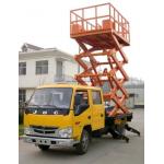 300kg Load 6m Height Mechanical Truck Mounted Scissor Lift for sale
