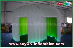 China Green Background Inflatable Photo Booth Enclosure Double - Deck Photo Booth Tent supplier