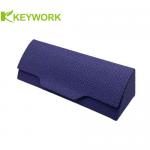 Purple Lycra Portable Eyeglass Case Irregular Embossed Printing for sale
