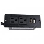 US standard UL certified embedded desktop power hub dual USB socket conference table power hub for sale