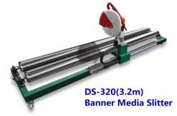 China 3m Length Semi-automatic Sticker And Flex Banner Roll Slitter Cutting Machine supplier