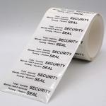 White 65um 1mil Gloss Full Transfer Tamper Evident Security Labels For VOID for sale