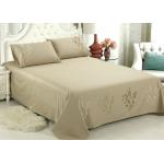 Lightweight Fabric Luxury Sheet Sets / Duvet Covers Embroidered Cotton Sheets for sale