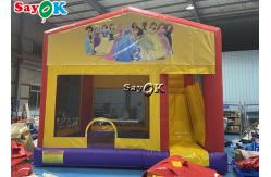 China Princess Print Themed Inflatable Bounce Slide With Ball Pit Pool supplier