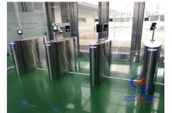 China Counter RFID Optical Flap Barrier Turnstile With Face Recognition Half Height supplier