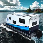 6T Capacity Aluminum Material Houseboat Hire 4m Width Design for sale