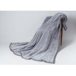 Micro Mink Knit Sherpa Blanket Warm Double Ply Solid Harmless Super Soft Classic Gray for sale