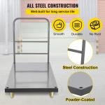 2000lbs Heavy Duty Platform Trolley Q235 Folding Flatbed Cart