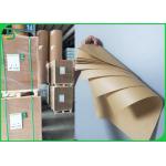 Strong Strength Recycled Pulp Brown Kraft Paper Roll For Making Gift Boxes for sale