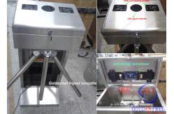 China Double motor Access Control Turnstiles rfid card pedestrian turnstile gate supplier