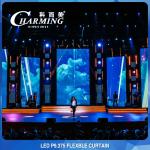 Multipurpose 32x16 Flexible LED Screen , Windproof Bendable LED Display
