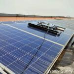 Robotic Solar Panel Cleaner System Ai-Powered Cleaning Robot with Rolling Brush Heads