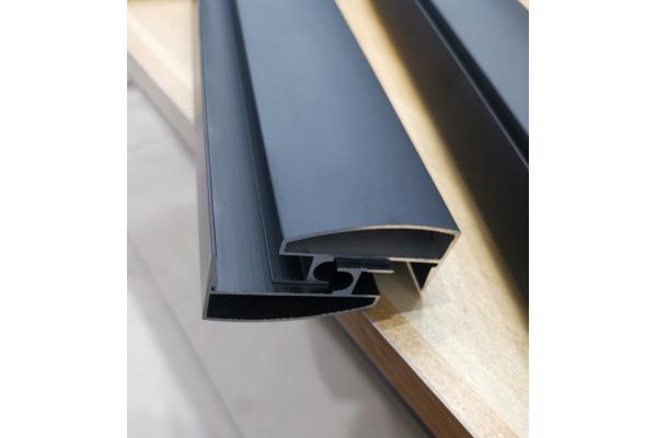 Aluminium Shower Profile For Bathroom Top Track with Powder Coating Anodized Black
