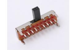 China Mini SPDT Slide Switch 2 Pole 6 Position SK26D01 For Controlling Current supplier