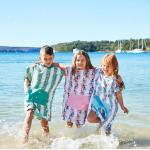Custom Sublimation Stripe Quick Dry Recycled Microfiber Beach Towels With Logo