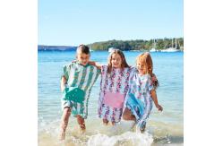 China Custom Sublimation Stripe Quick Dry Recycled Microfiber Beach Towels With Logo supplier