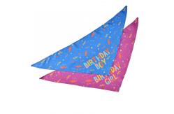 China Dog Birthday Stocked Occasion Bandana Bone Chew Toy Set Pet Custom Printed Bandanas supplier