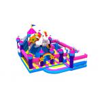 New Colorful Unicorn Theme Inflatable Fun City Inflatable Bouncer with Slide Jumping House Bounce combo for sale