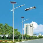 10m Galvanized Steel Solar LED Street Light Pole IP65 For Roadway Lighting for sale