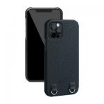 Hands Free Protective Iphone Case , Real Leather Mobile Phone Case With Detachable Strap for sale