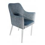 Elegant Fabric Upholstered Dining Chairs , Resilent Spong Unique Dining Chair for sale