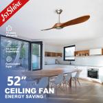 6 Speeds Low Noise DC Motor Ceiling Fan With 2 Solid Wood Blades for sale
