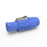 Blue Cu Power connector Plug  / Circular Plug Socket Female IP44 Screw Type 1000 Times Durability 3 Contact for sale