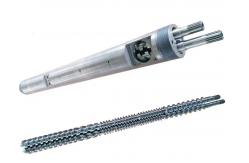 China Co-Rotating / Counter-Rotating Conical Twin Screws And Barrels For Extruder supplier