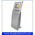 Customizable Information Touch Screen Kiosk Stand With Two Stainless Steel Poles