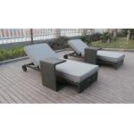 Luxury Grey Outdoor Rattan Daybed For Garden / Patio / Beach for sale