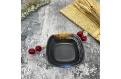 China 5 Inch Black Rectangular Melamine Salad Bowl Matt Finish BPA Free supplier