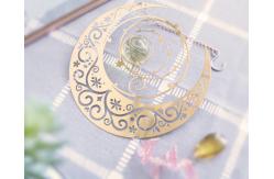 China Nordic Style Metal Wind Spinner Moon Design Rotating Metal Wind Chimes supplier