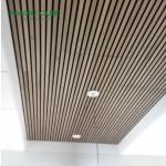 Veneer Finish Wood Slats Acoustic Wall Panel for Ceiling Soundproofing in Modern Design for sale