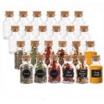 5oz Kitchen Seasoning Empty Spice Jars With Cork Lids And Labels for sale