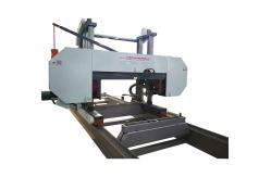 China MJ2000D Large Wood Horizontal Bandsaw Mill With 60 HP Diesel Engine supplier