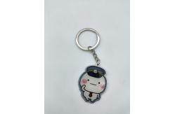 China Laser Engraving  Zinc Alloy Keychain , Shiromaru Hard Enamel Keyrings supplier